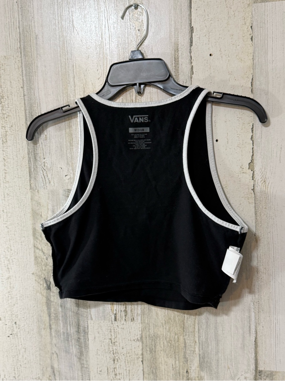 Vans Black Crop Tank with White Trim - Women's - Picture 7 of 12